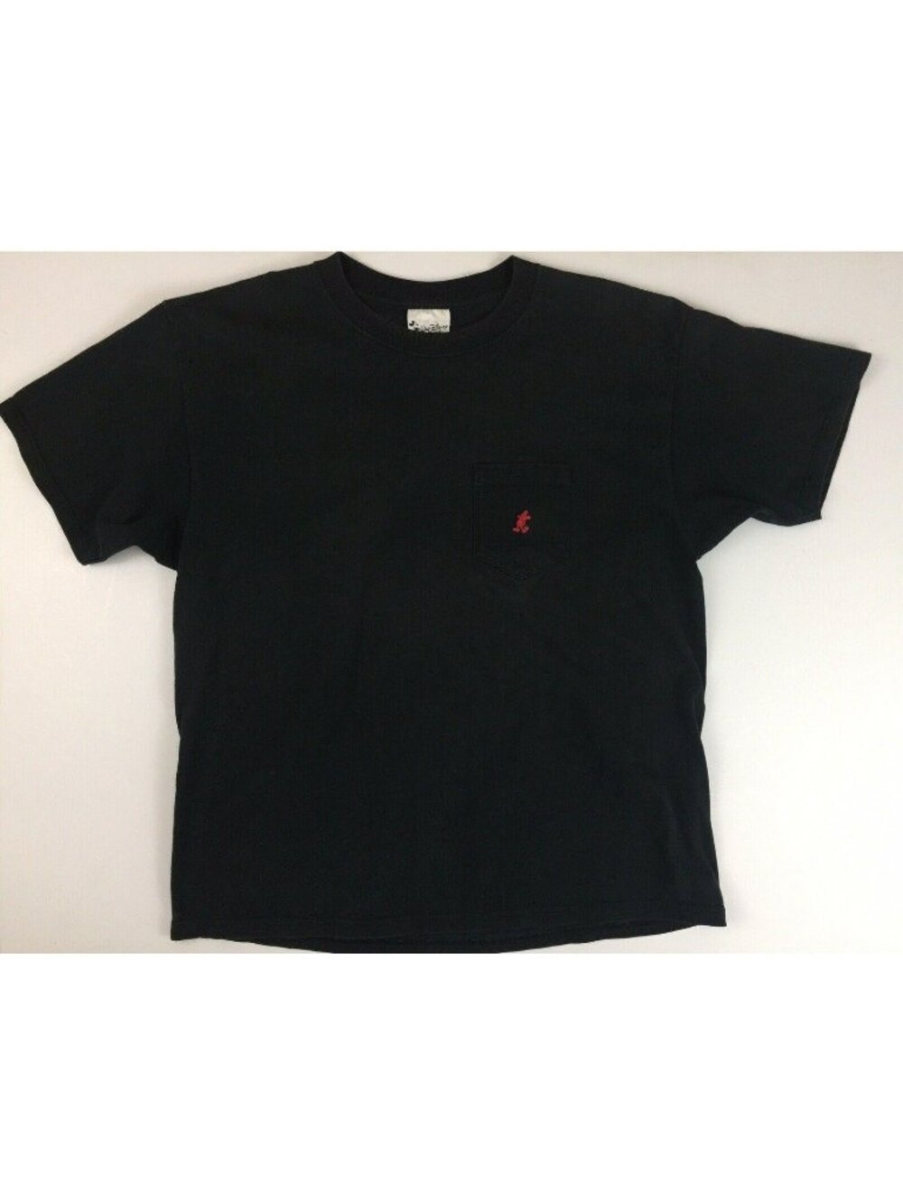 Disney Park World Mickey Mouse L XL T-Shirt Pocket Standing Mickey Black Red
